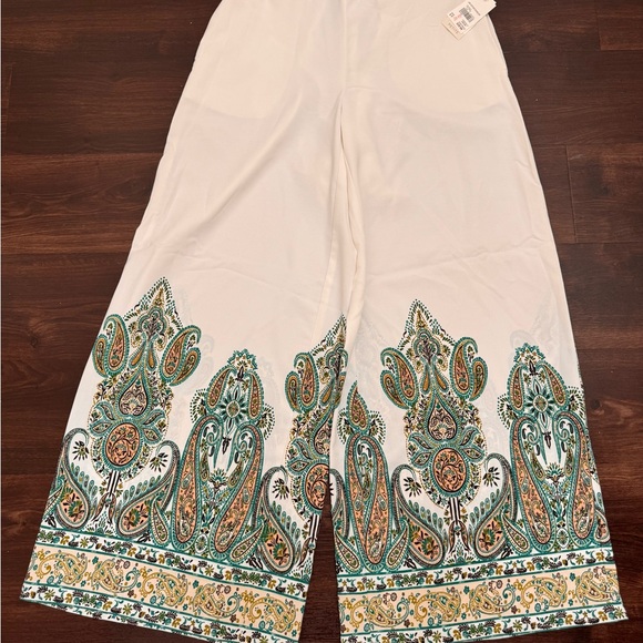 Cato Pants - Cato NWT Wide Leg Pants White and Green print